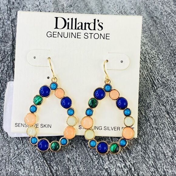Dillards Open Teardrop Dangle Fashion Earrings NWT - Picture 2 of 11
